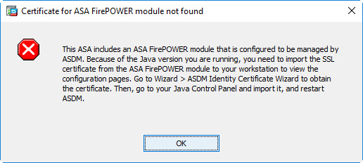 FirePOWER identity certificate error